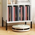 thumbnail image 5 of CZMJY Record Player Stand, Turntable Side Table Nightstand w/Charging Station & Vinyl Record Storage Cabinet Holds up to 150 Albums, Record Player Holder for Living Room (White, 31" H), 5 of 10