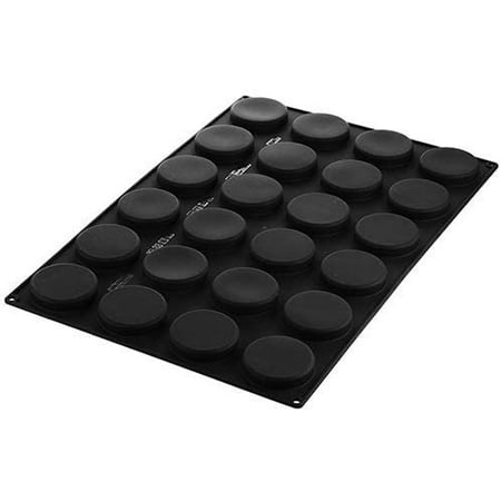 

Silikomart Professional SQ077 Disco Silicone Mold with 24 Cavities Each 2.95 Inch Diameter x 0.59 Inch High
