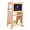 Wood-2, variant on Adjustable Height Wooden Kids Step Stool – Safety Rail, Blackboard, Natural – Learning Helper for Kitchen & Bathroom Counter Use