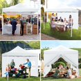 thumbnail image 2 of COBIZI 10x10 Heavy Duty Pop Up Canopy Tent with 4 Sidewalls, Commercial Instant Waterproof Shelter, UV 50+ with Silver Coated, Upgraded Thickened Hexagonal Legs,White, 2 of 9