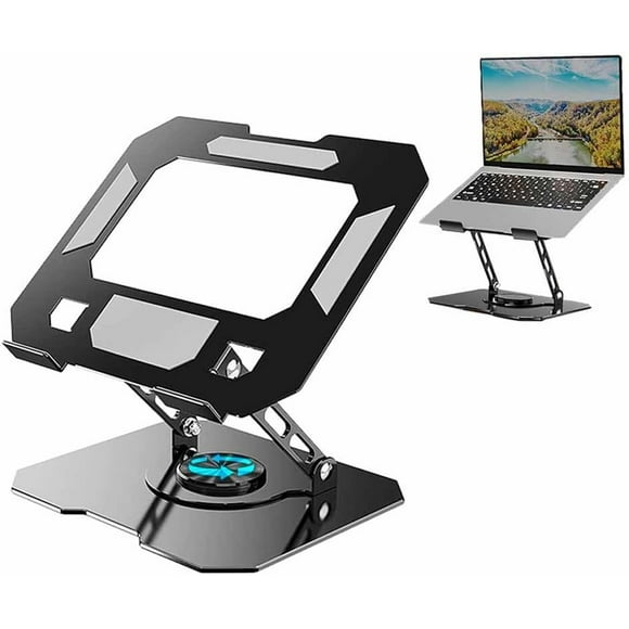 Soporte para Laptop Base Laptop Giratoria 360 Ángulo Ajustable, Plegable Laptop Stand con MacBook Air Pro, DELL, HP, Acer, ASUS, Lenovo