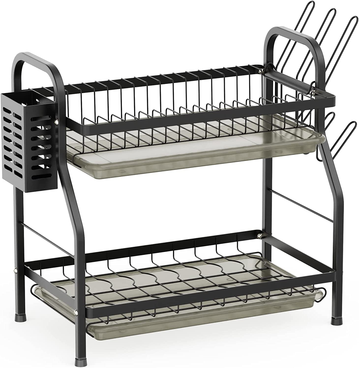 Dish Drying Rack, yuxinw 2 Tier RustResistant Dish Rack Small Dish