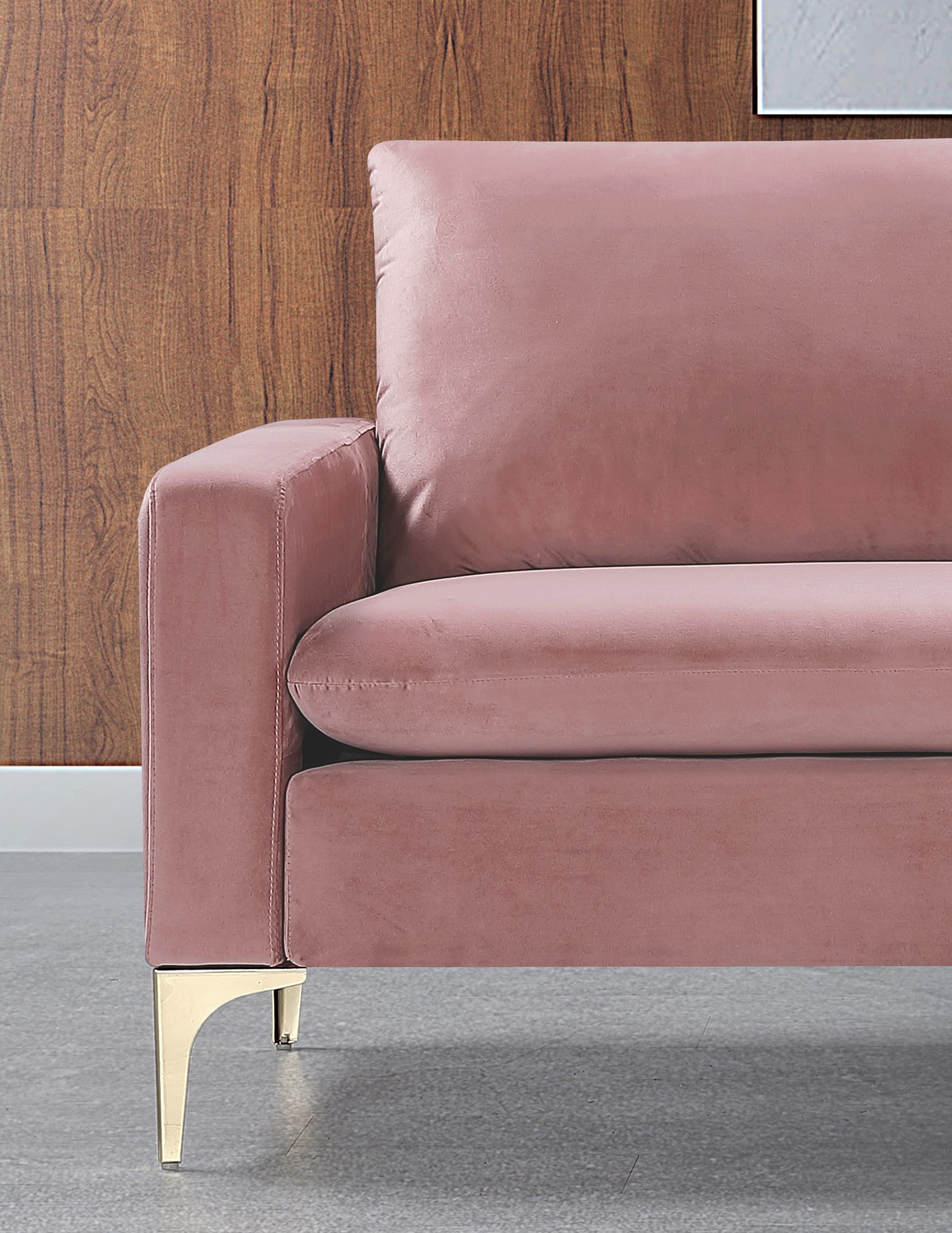 Uspridefurniture Buchholz 54.7'' Velvet Square Arm Loveseat,Pink
