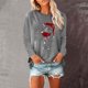 thumbnail image 1 of Ichuanyi liquidación de la moda para mujeres manga larga estampado navideño tops blusa ICHUANYI WER202308240696, 1 of 6