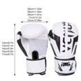 thumbnail image 3 of Guantes de boxeo profesionales Sonducket de cuero PU para entrenamiento de Kickboxing Karate 8 onzas blanco, 3 of 6