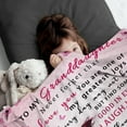 thumbnail image 2 of Granddaughter Gifts from Grandma, Granddaughter Gifts, Gifts for Granddaughter, Graduation Gifts for Granddaughter, Granddaughter Gifts for Birthday, Christmas, Granddaughter Blanket 60"x50", 2 of 7