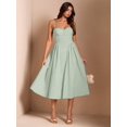 thumbnail image 6 of Mint Green Spaghetti Strap Fit & Flare Midi Dress For Elegant Day To Evening Wear, 6 of 7