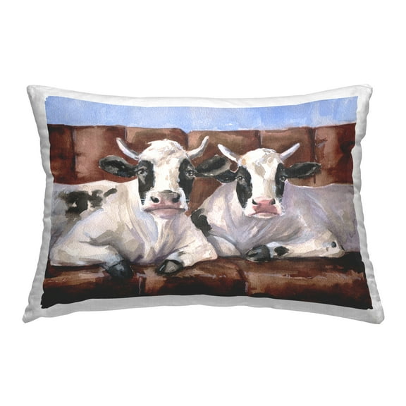 Stupell Industries Cows on Farmhouse Couch Decorative Printed Throw Pillow Design by GeorgeDyachenkoArt