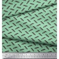 thumbnail image 3 of Soimoi Green Modal Satin Fabric Dot & Bat Animal Print Fabric by the Yard 42 Inch Wide, 3 of 3