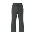 thumbnail image 4 of Aqestyerly Men's Summer Capri Pants - Elastic Waist,Side Pockets,Drawstring Design for Casual Summer Wear, 4 of 6