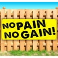 thumbnail image 1 of No Pain No Gain 13 oz Vinyl Banner With Metal Grommets, 1 of 4