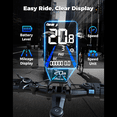 thumbnail image 3 of Black electric mountain bike, 749W motor, 19.9MPH,48V 12Ah battery, carbon steel frame, adult 26-inch electric commuter bike ,Class 2, UL 2849, 3 of 8