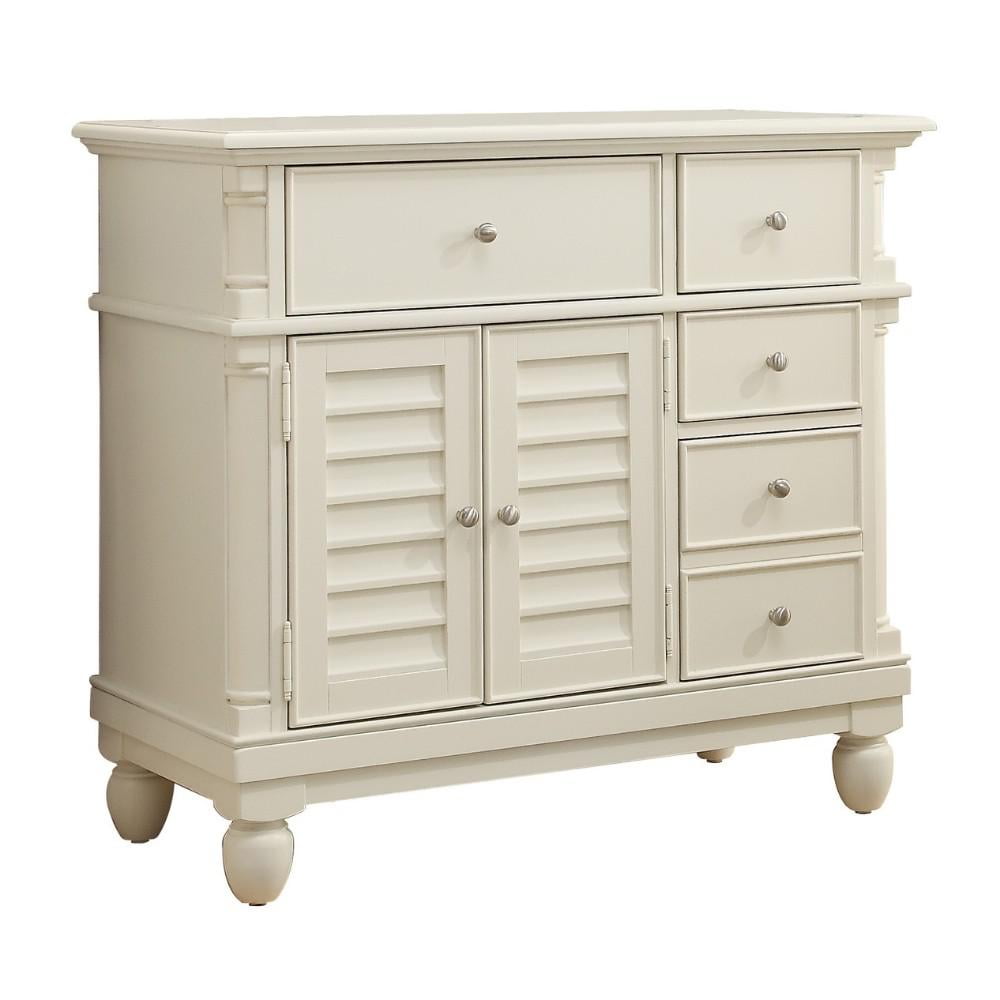 Accent With 5 Drawers and 2 Doors White