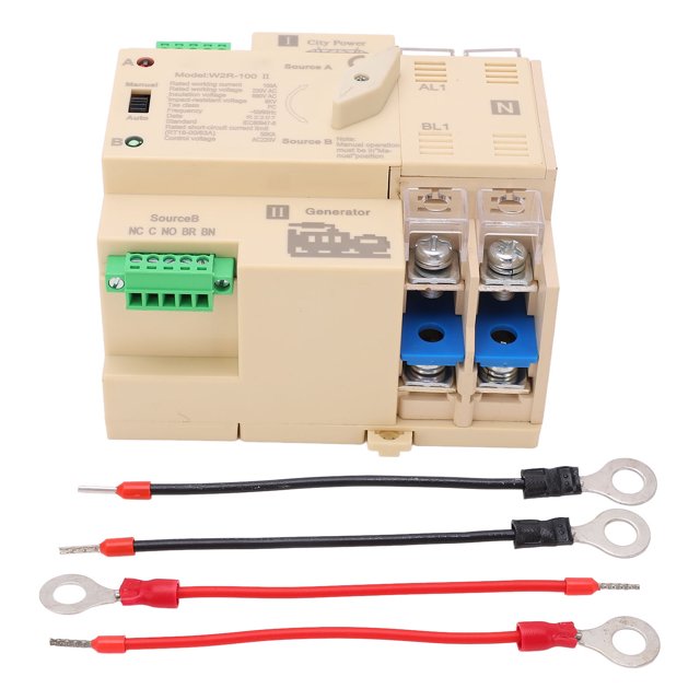 Interruptor de Transferencia Automática Ticfox Doble Potencia 100A 220V 2P Blanco