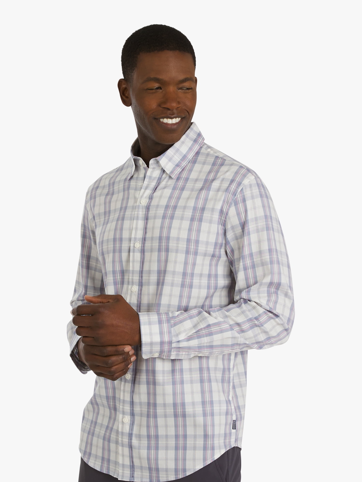 Chaps Men's & Big Men's Long Sleeve Flex Twill Yarn-Dye Woven Shirt, Sizes S-3XL
