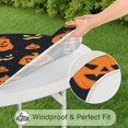 thumbnail image 5 of Halloween Themed Stretch Fit Round Tablecloth for 44 Inch Table - Elastic Edge Ensures Perfect Fit for Dining Kitchen, 5 of 6