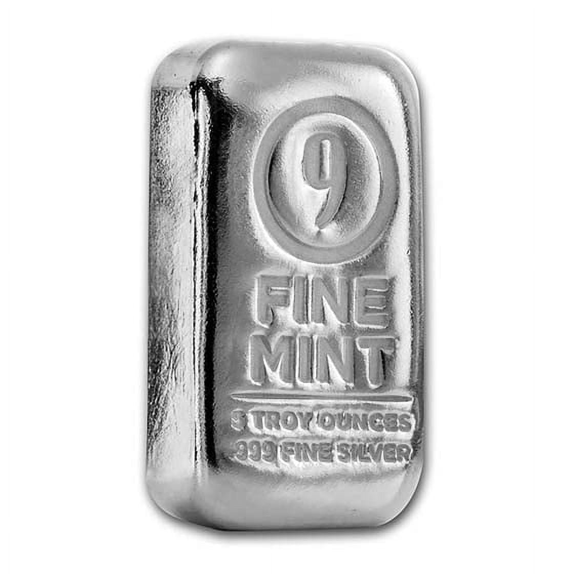 9Fine Mint 5 oz .999 Fine Silver Bar, IRA Eligible, Cast-Poured