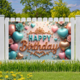 thumbnail image 1 of Floral Design Birthday Banner Heart Shape Pastel Colors for Birthday Party Celebration Decoration, 1 of 5