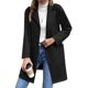 thumbnail image 1 of Abrigo De Punto, Diseño De Solapa De Cárdigan De Manga Larga Con Doble Botonadura Para Mujer Para El Ocio Para Ir De Compras ANGGREK Negro M, 1 of 6
