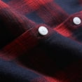thumbnail image 4 of CYiJun George Mens Flannel Shirts Long Sleeve Plaid Button Down Shirt Cotton Flannel Shirt for Men Shirts Casual Work Shirts,Red L, 4 of 7
