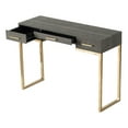 thumbnail image 2 of A&B Home Snake Print Console Table with 3 Drawers and Square Metal Bar Legs - Gray, Gold Finish, 2 of 7