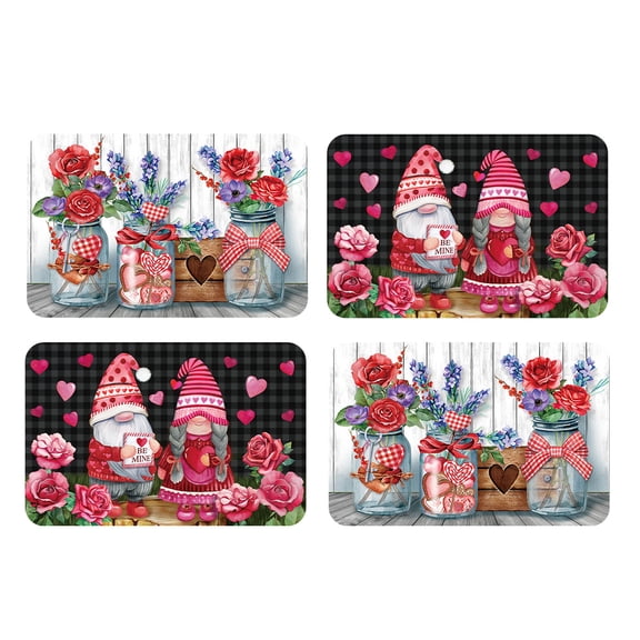 Briarwood Lane Valentine's Placemat (4-pack) 17x11.25 Valentines Gnomes For Valentine's Placemat