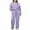 Purple, variant on Xuniizn Plus Size 2PC Sets for Women, Long Sleeve V Neck Solid Color Sweatshirts Pullover and Side Pockets Drawstring Straight Casual Pants, Soft Comfortable Thick Thermal Track Suits