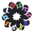 thumbnail image 1 of Soidarity 10 piezas Golf Cover Golf Head Set Golf Headcovers resistentes al desgaste Balck10pcs Golf negro10pcs Soidarity OD019680-02, 1 of 6