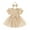 Beige, variant on Hirigin Newborn Baby Girl Summer Clothes Short Sleeve Ribbed Mesh Romper Dress and Headband 0 3 6 12 18 Months Cute Outfits Set