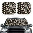 thumbnail image 2 of Naloa Flowe Rooster Print 2-Piece Windshield Sunshade,Foldable Car Front Window Sun Shades,for Most Sedans SUV Truck-Small, 2 of 6