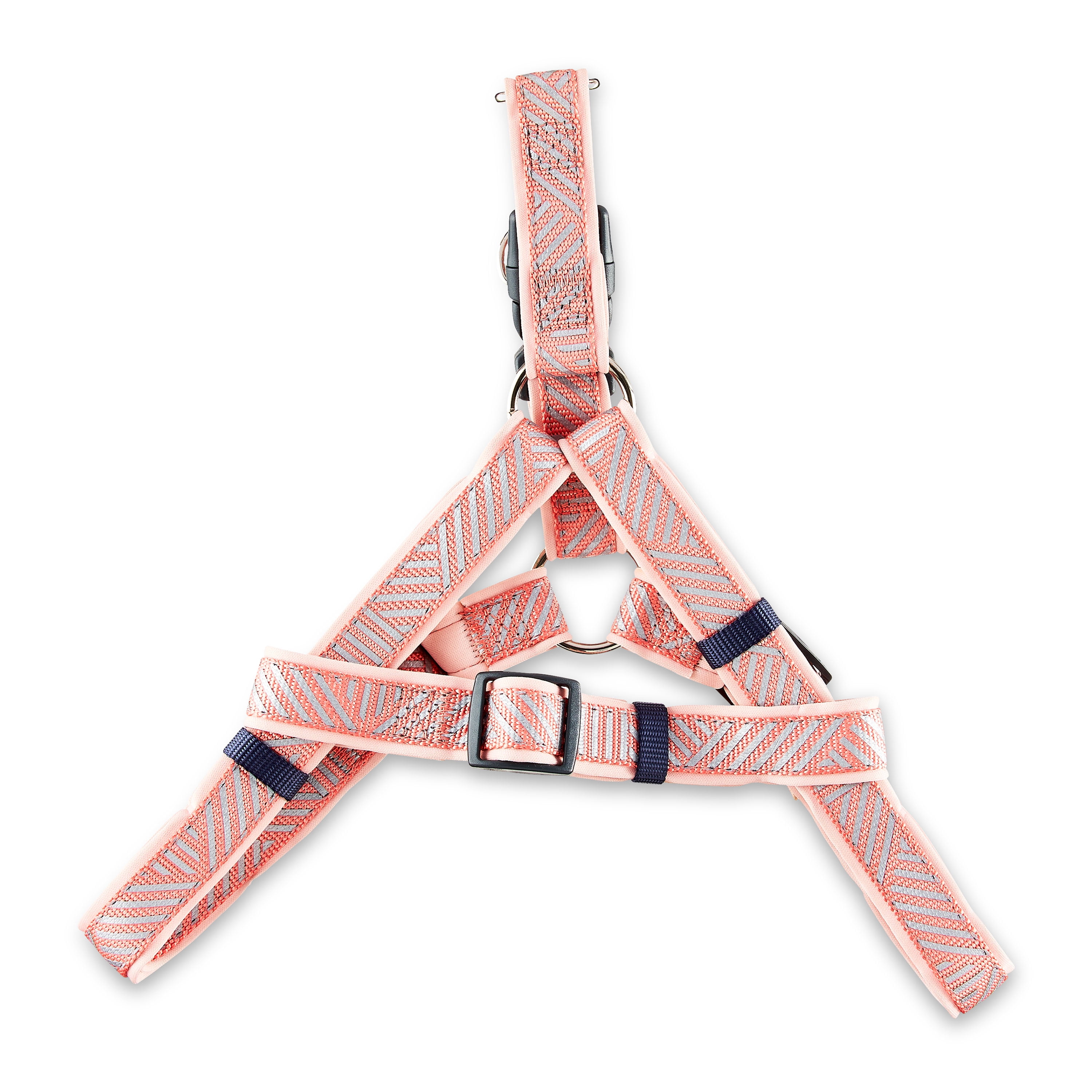 Vibrant Life Reflective Step-in Dog Harness, Salmon Pink, Large (18"-21" Chest Size)