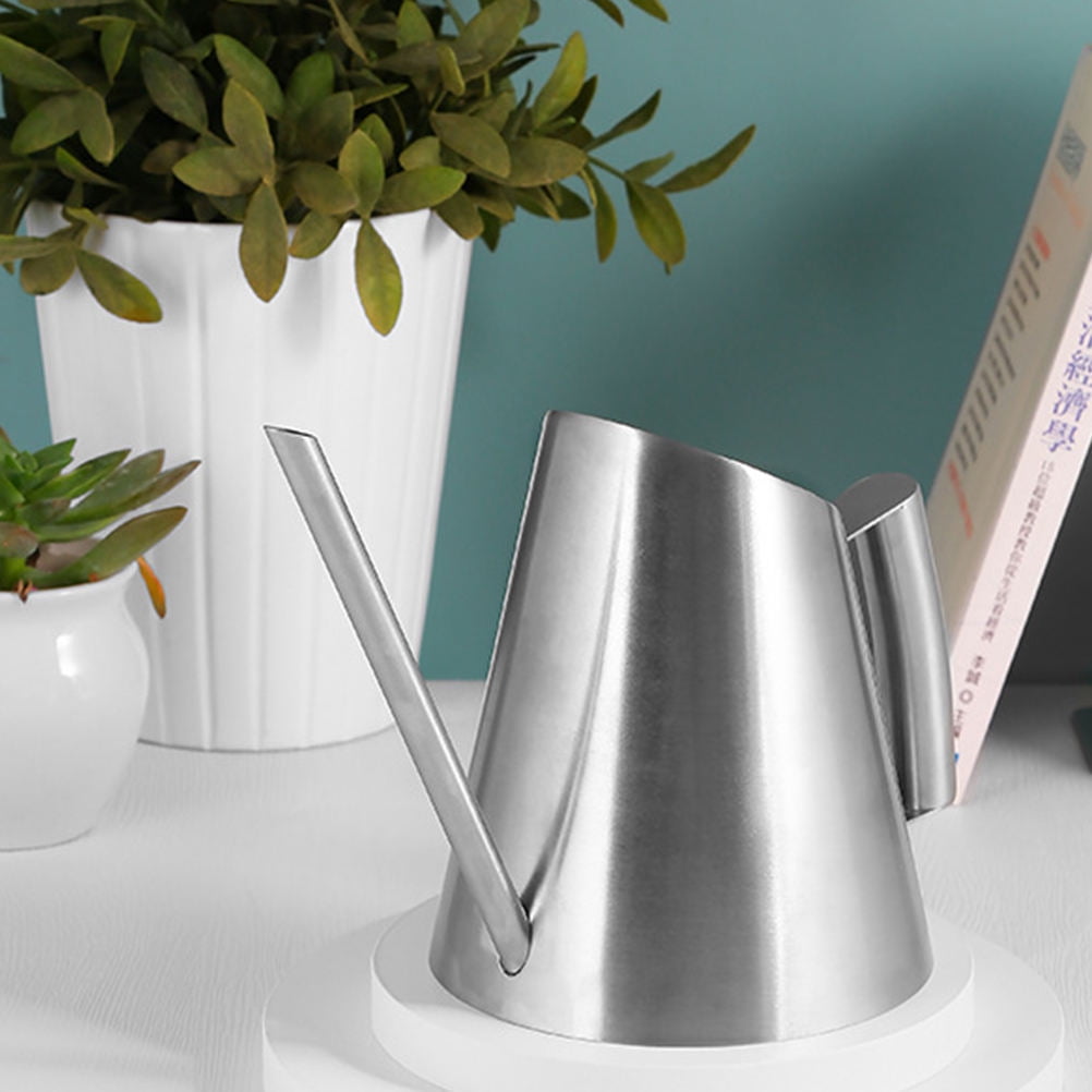 ELAYARD Plated Stainless Steel Watering Can with Extended Spout for Indoor Outdoor Garden Plants Metal Pot