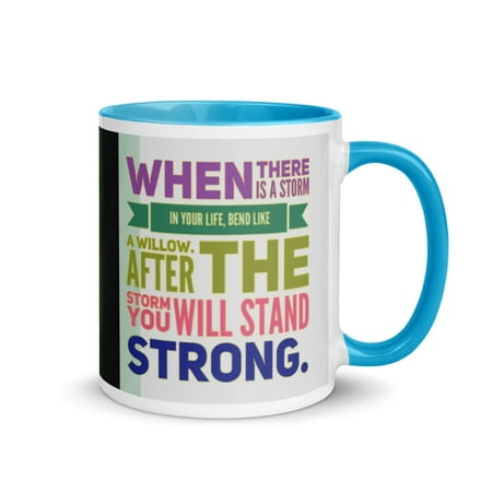 

GloWell Designs - Mug with Color Inside - Motivational Quote - Bend Like a Willow