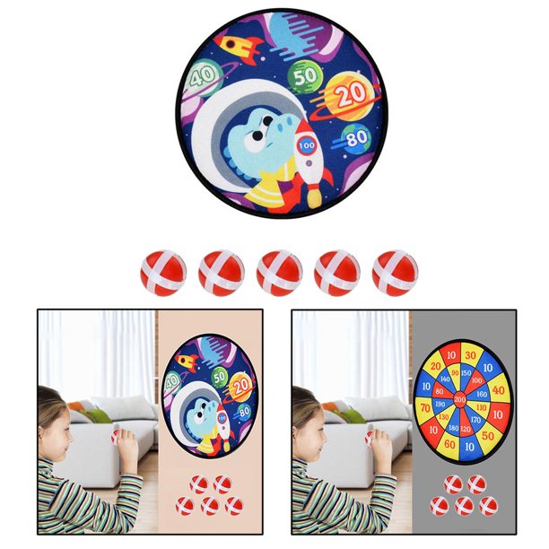 Juego de de dardos para niños, juego divertido de juguete, tablero de dardos de tela suave para bolas y seguro para que los niños jueguen Hhippo Soledad Juego de mesa de dardos para niños