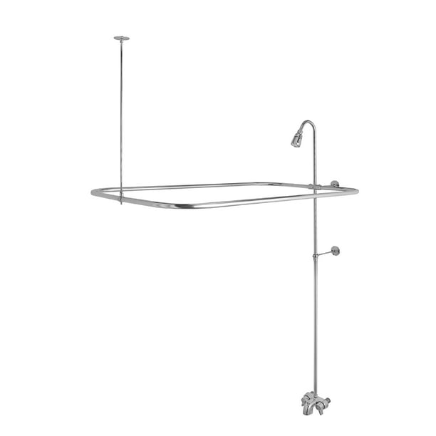 Danco AddAShower Conversion Kit for Clawfoot Tub in Chrome (52406