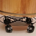 thumbnail image 5 of Roller Flower Pot Stand with Locking Wheels Heavy Duty Plant Caddy for Outdoor Indoor Use 27 Inch Round Metal Plant Saucer Mobile Base for Large Planters Furniture Appliances, 5 of 8
