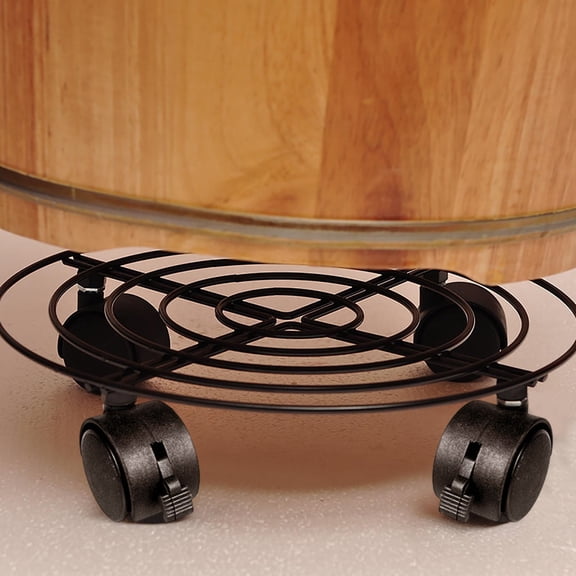 Plant Caddy With Wheels,Rolling Plant Stand,Heavy Duty Plant Caddy with Wheels, 330 lb Capacity Metal Rolling Plant Stand, 4 Lockable Casters, Indoor Outdoor Rust-Resistant Flower Pot(1PC)