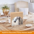thumbnail image 5 of Horse by White Napkin Holder for Table Clear Napkin Stand Paper Holder Acrylic Organizer Dispenser Napkins for Dinner Kitchen Restaurant Room, 5 of 8