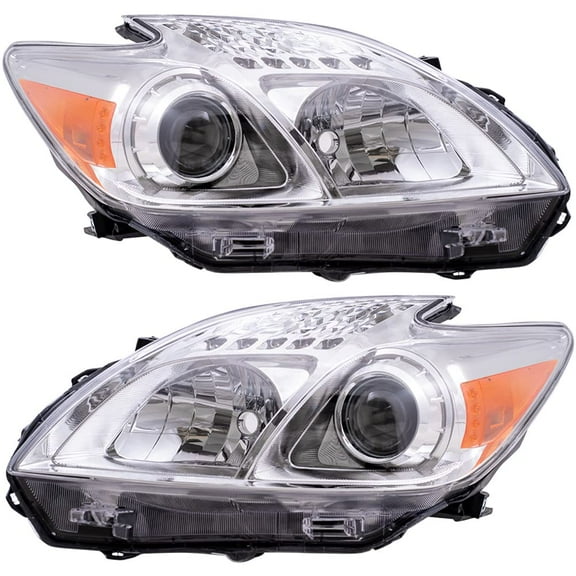 EPIC LIGHTING OE Style Halogen Headlights Assembly Replacement for TOYOTA 12-15 PRIUS [ TO2518134 TO2519134 8117047520 8113047520 ] Pair