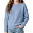 thumbnail image 5 of Vmberlty Toddler Boys Sweaters Kids Solid Color Long Sleeve Crew Neck Knitted Sweaters Soft Warm Basic Pullover Casual Daily Outdoor Children Clothing, 5 of 8