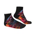 thumbnail image 6 of Salouo Neon Spectrum Cat Portrait Pattern Unisex Middle Tube Socks,Middle-Finger Knee High Socks Over The Calf Tube Stocking Crew Stockings for Women and Men Tube Socks, 6 of 8