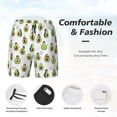 thumbnail image 3 of Cauagu Avocado Friends Print Mens Swim Trunks Quick Dry Board Shorts Swim Shorts with Compression Liner Bathing Suits-, 3 of 6
