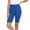 Blue, variant on Bermuda Shorts for Women High Waist Pull On Stretch Short Jeggings Casual Above Knee Length Side Slit Short Work Pants with Pockets