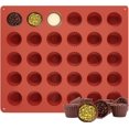 thumbnail image 1 of 30-Cavity Mini Peanut Butter Cup Mold Silicone Candy Mold Bite Size for Keto Fat Bomb, Dark Chocolate, 1 of 7
