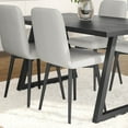 thumbnail image 5 of Amisco Betty Dining Chair - Light Grey Polyester / Black Metal, 5 of 9
