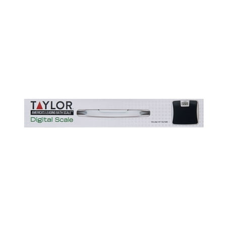 Taylor Digital Bathroom Scale Black Non Slip Mat