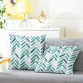 thumbnail image 2 of Throw Pillow Covers Decorative 20 X 20 Inches Pack of 2 Cozy Fleece Abstract Brushwork Arrow Cushion Cases for Couch Bed Sofa Farmhouse Decoration Teal Green, 2 of 7