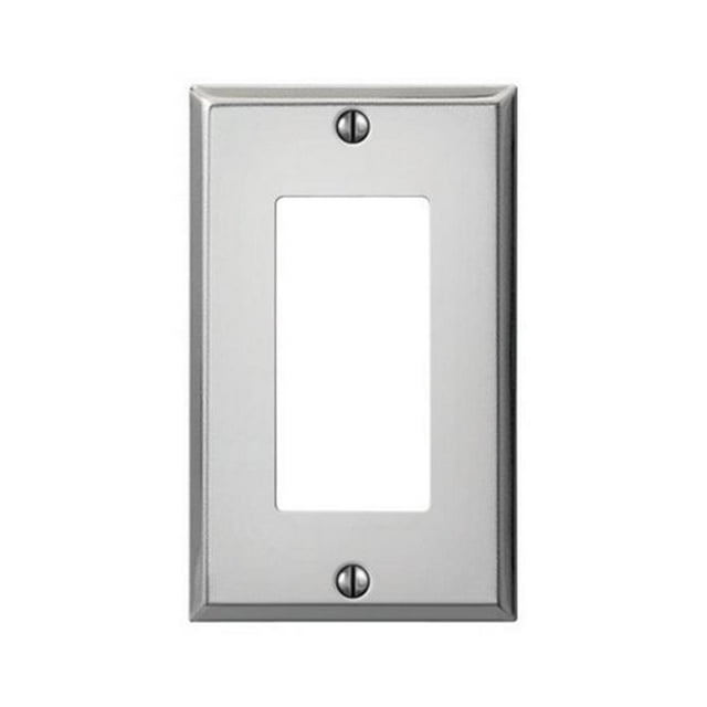Amerelle C983RCH 1 Rocker-GFCI Pro-Polished Chrome Stamped Steel Wall Plate