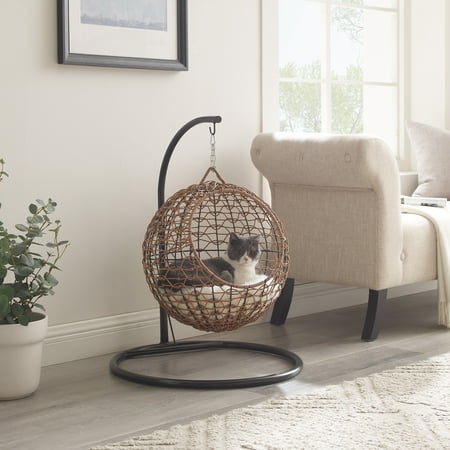 Sam's Pets Nala Hanging Egg Cat Condo Brown