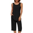 thumbnail image 2 of FAIWAD Womens Short Pajama Set 2 Piece Summer Sleepwear Set Sleeveless Tank Tops and Capri Short Pant, 2 of 8